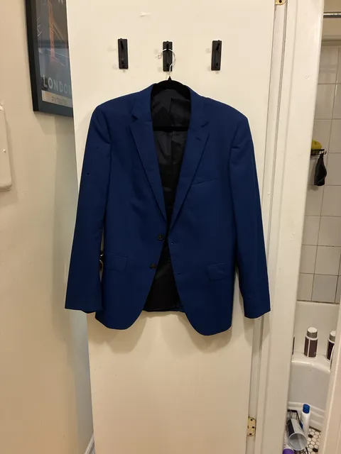Hugo Boss Blue Guabello Stretch Tailoring Suit Jacket Blazer
