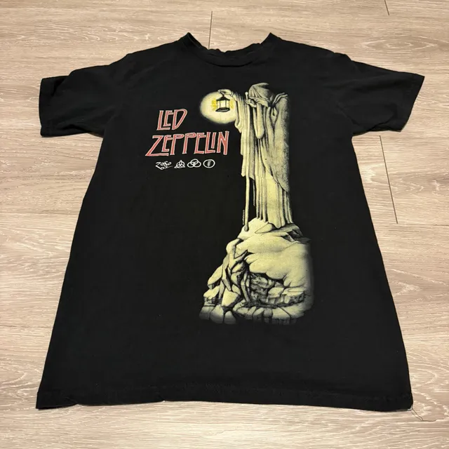Led Zeppelin Hermit Band T-Shirt Black