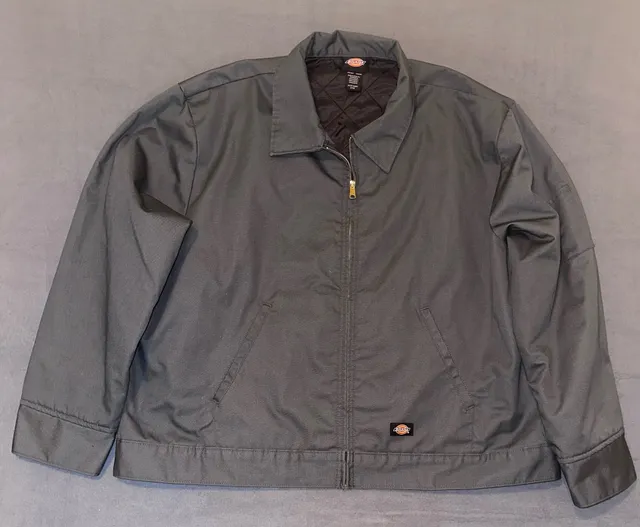 Dickies Quilted Lined Eisenhower Jacket Size 3XLR Charcoal Gray