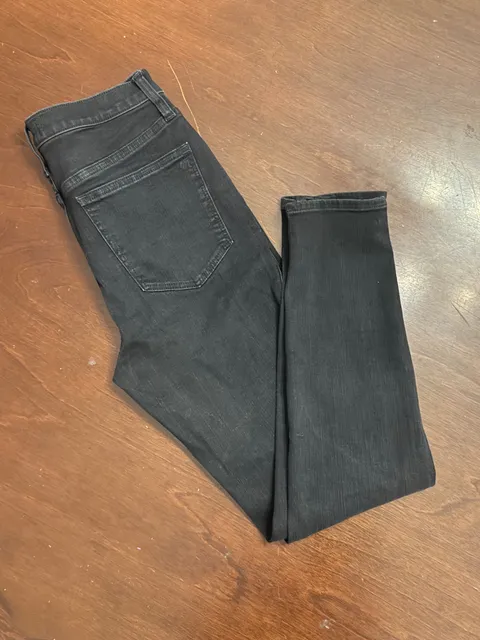 Madewell 10" High-Rise Skinny Jeans Size 27 Black Denim