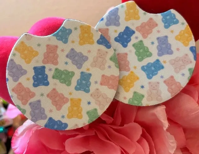 Cute gummy bear Car coasters