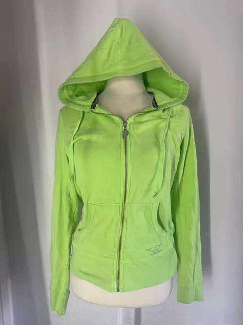Victoria's Secret Angels Full Zip Hoodie Lime Green