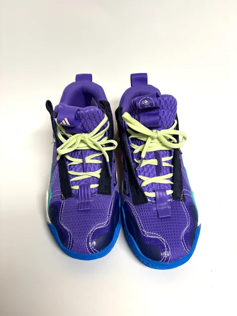 Adidas Exhibit B Hoop York City Size 8 Purple Basketball Shoes