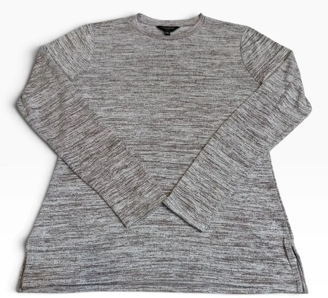 Banana Republic Luxespun Long Sleeve Top Size S Marled Brown