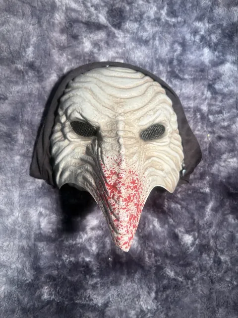 Scary Plague Doctor Mask Bloody Beak Hooded Halloween Costume Accessories