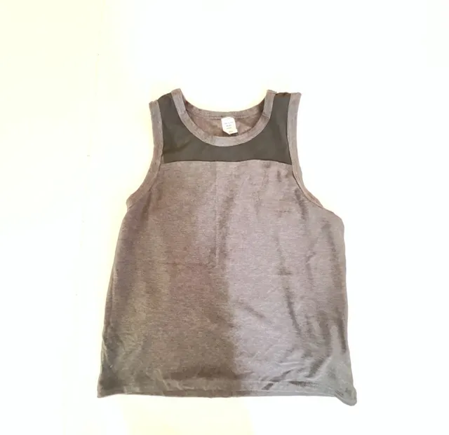 Old Navy Cloud 94 Soft Tank Top Size M (8) Gray Black Go-Dry