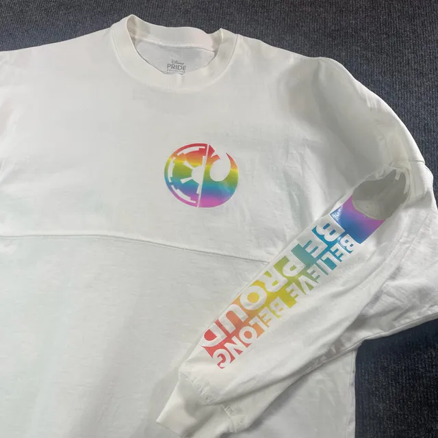 Disney Parks Star Wars Pride Spirit Jersey Size S White
