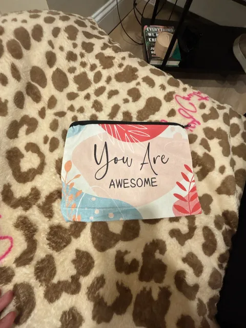 You Are Awesome Zipper Pouch Makeup Bag