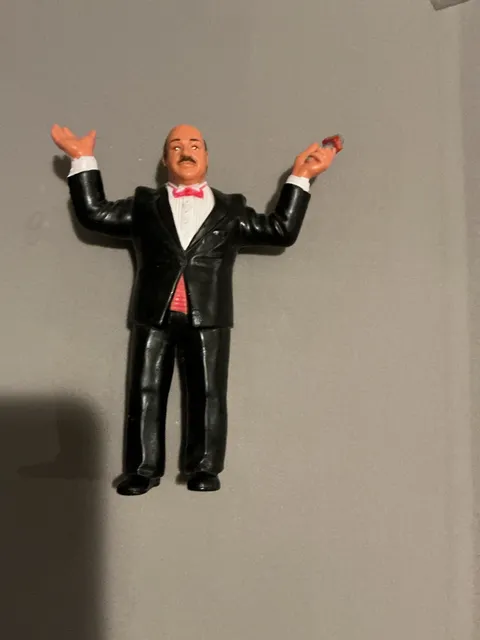 WWF LJN Mean Gene Okerlund Vintage(1986) Titan Sports WWF logo on speaker