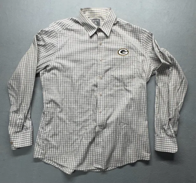 Antigua Green Bay Packers Button Down Shirt Size L