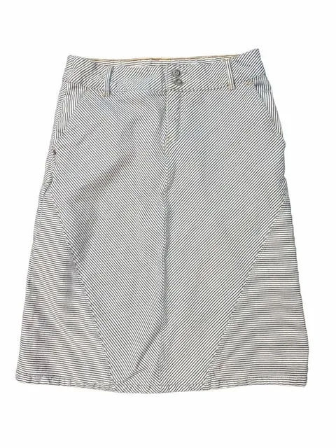 Preppy classic nautical Pilcro Anthropologie Skirt Striped Denim