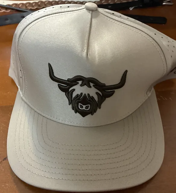 Waggle Golf Men's Snapback Hat with Longhorn Bull Logo new adjustable
