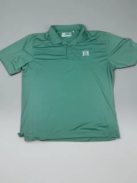 Men’s Cutter & Buck Hawaii Rainbow Warriors Polo Size XXL Green CB DryTec Shirt