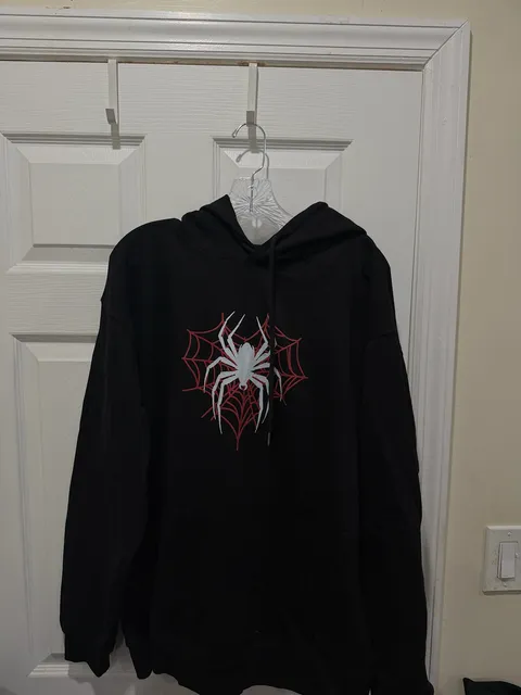 FREELECT FL-H300 Hoodie Size XL Black Spider Web Graphic
