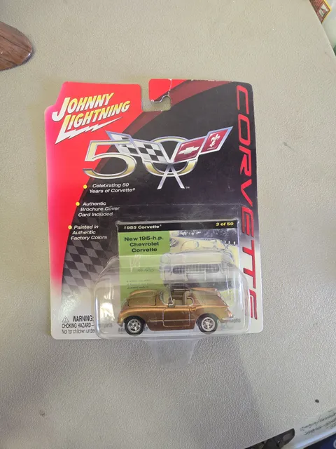 Johnny Lightning 1955 Corvette 3 of 50 Die-Cast Car Celebrating 50 Years