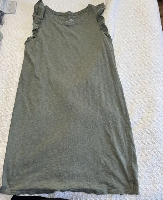 Universal Thread Dress Size L Green Ruffle Sleeves T-Shirt Dress