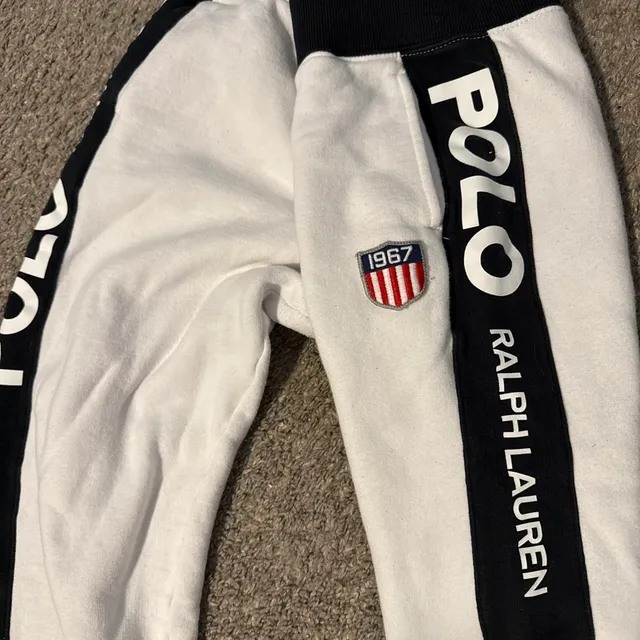 Polo Ralph Lauren Sweatpants Size S White Joggers 1967