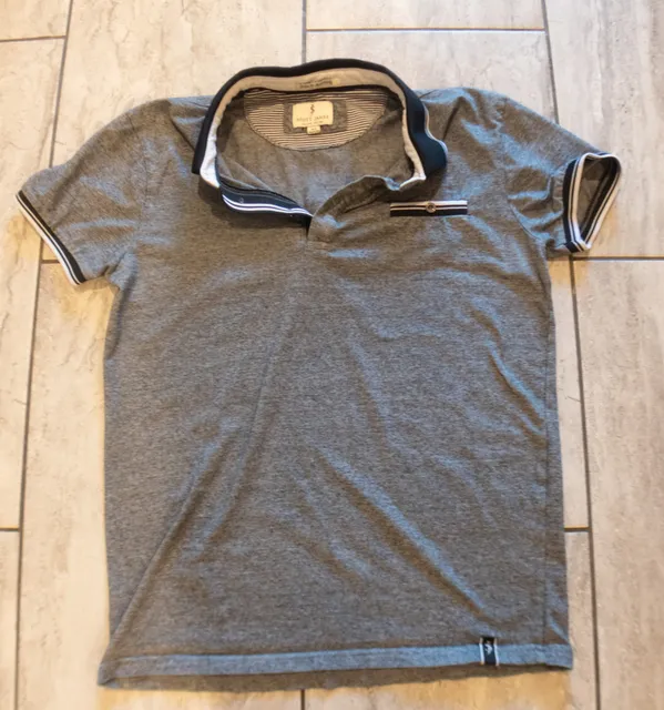 Scott James Polo Shirt Size M Grey Short Sleeve