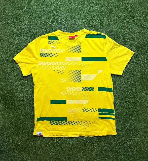 Puma Geometric Graphic T-Shirt Yellow Green