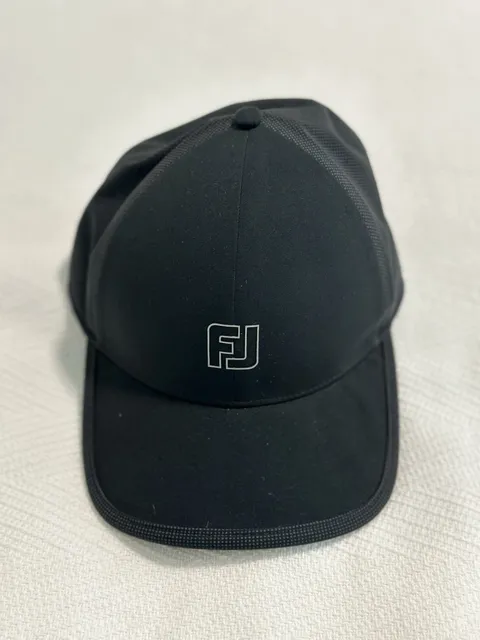 FootJoy Hydro Series Black Cap Golf Hat Adjustable Strap Back