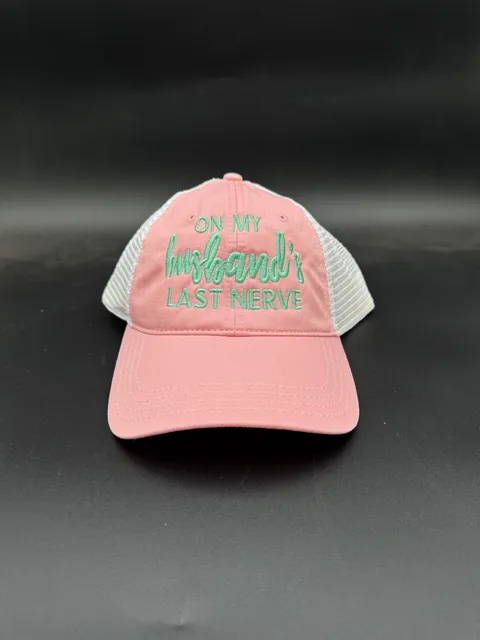 Richardson 111 Trucker Hat Small Pink On My Husband's Last Nerve