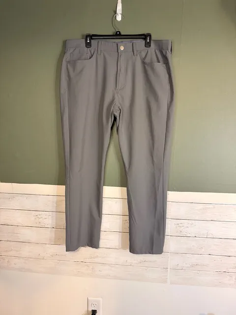 Bonobos Golf Chino Pants 38x30 Gray Recycled Polyester