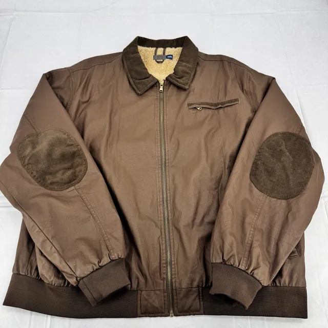 Brown Sherpa Lined Workwear Jacket US/2XL Corduroy Elbow Patches