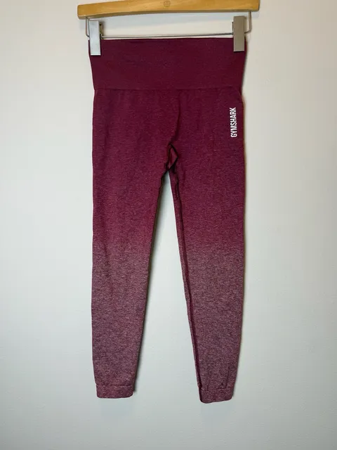 Gymshark Adapt Ombre Seamless Leggings Size S Burgundy