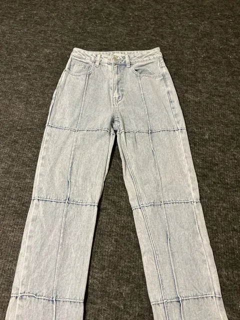 PacSun Paneled Boyfriend Jeans Womens Size 26 Light Blue Denim 5 Pockets Design 