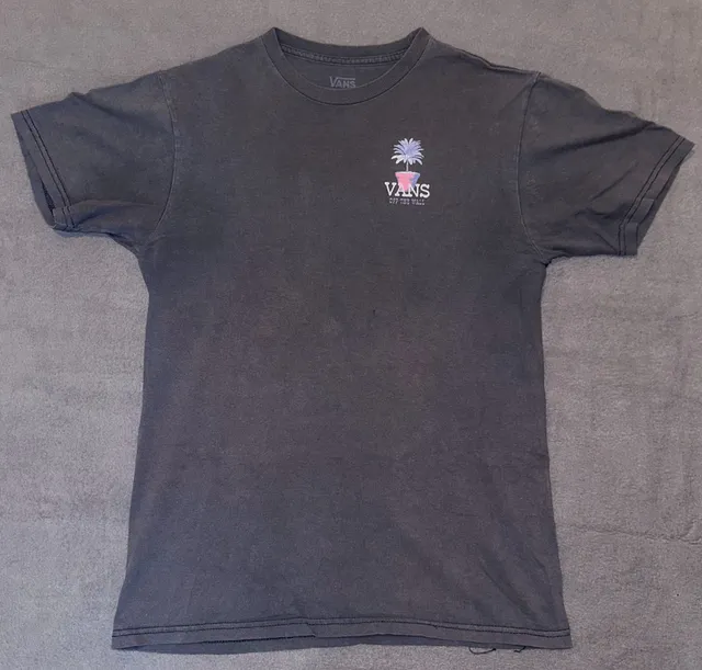 Vans Tropical Garden Supply T-Shirt Size Small Charcoal Graphic Tee