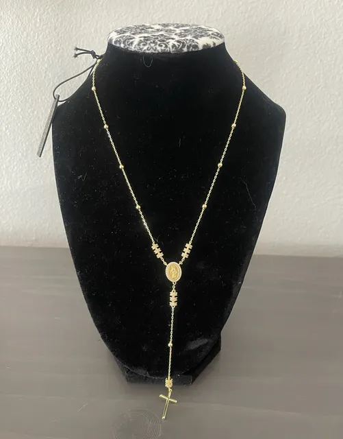 Stella Rose London Rosary Necklace Fine Gold Plated
