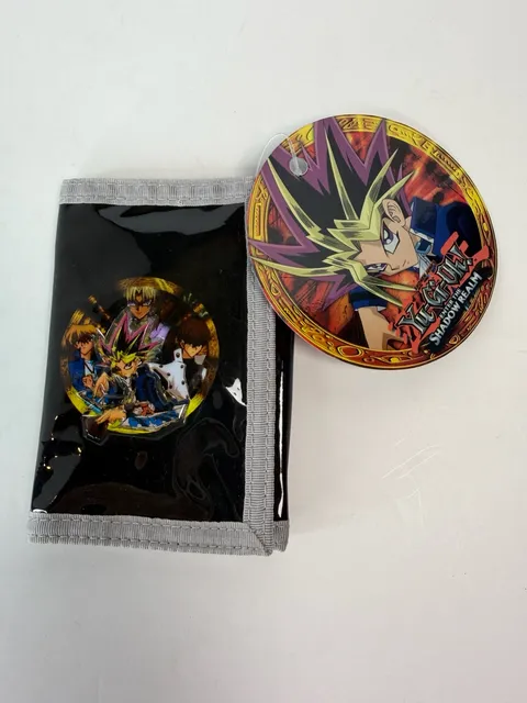 Vintage Yu-Gi-Oh! Enter The Shadow Realm Patent Wallet New Black Anime