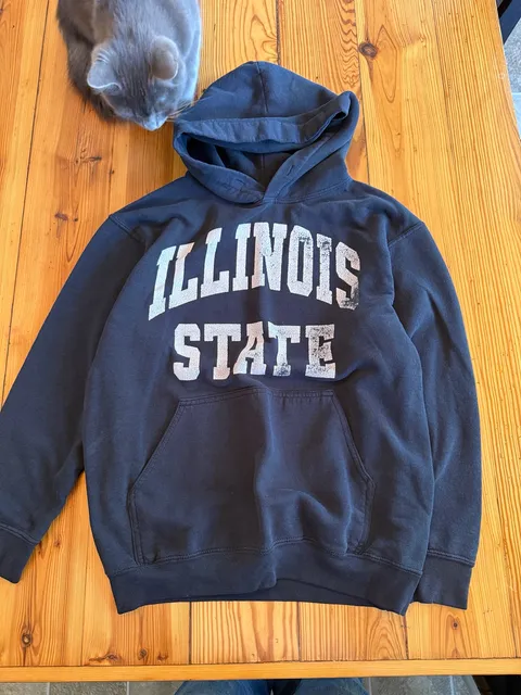 Gildan Illinois State Heavy Blend Hoodie Navy Blue