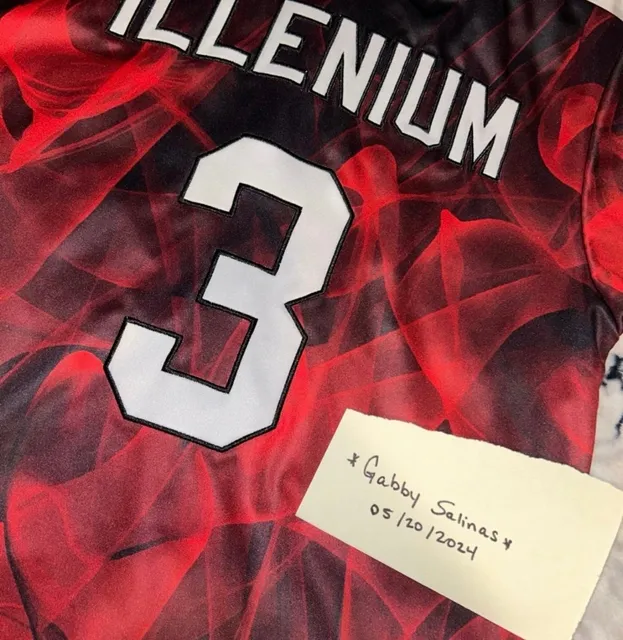 Illenium Red Smoke Baseball Jersey Size M