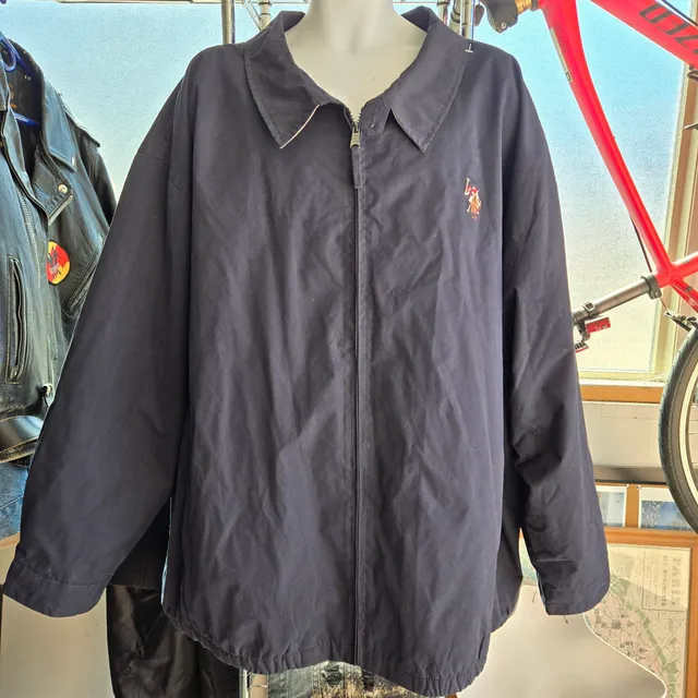 U.S. Polo Assn. Full Zip Jacket Size 5XL Navy Blue