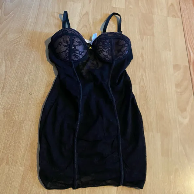 Fame Lace Chemise Size M Black