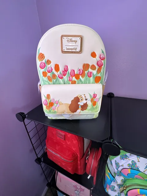 Loungefly Disney Lady and the Tramp Pastel Tulip Mini Backpack New