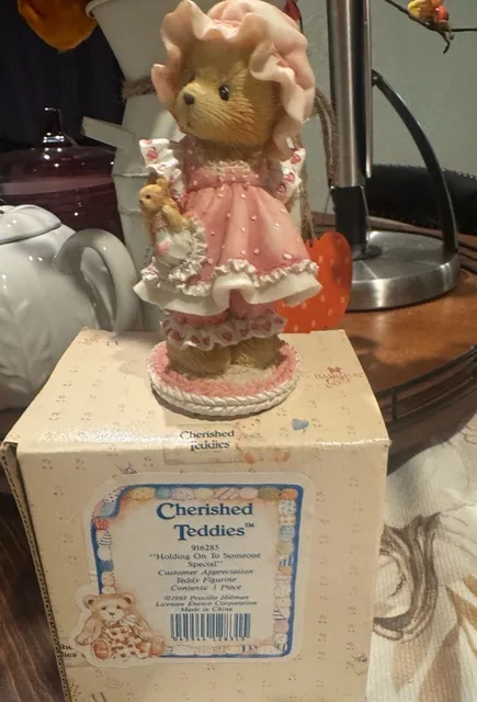 Cherished Teddies Holding On To Someone Special Figurine 916285