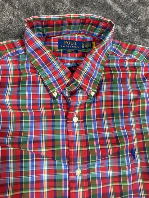 Polo Ralph Lauren Classic Fit Performance Plaid Shirt Size XL