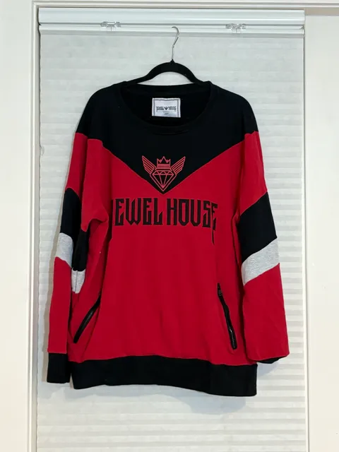 Jewel House Colorblock Sweatshirt Black Red