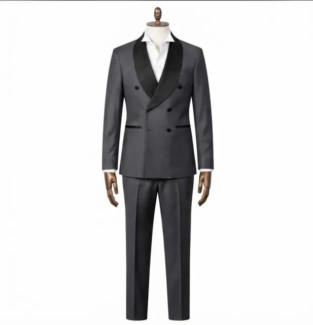 Double Breasted Shawl Lapel Tuxedo Suit