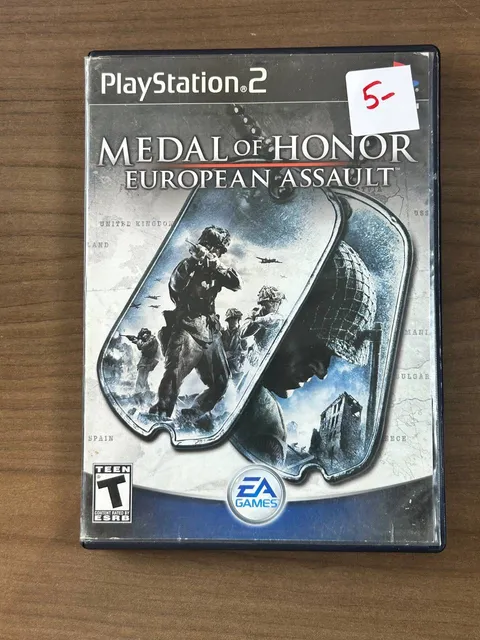 Medal of Honor European Assault PS2 PlayStation 2 2005 Disc Case Manual EA Games