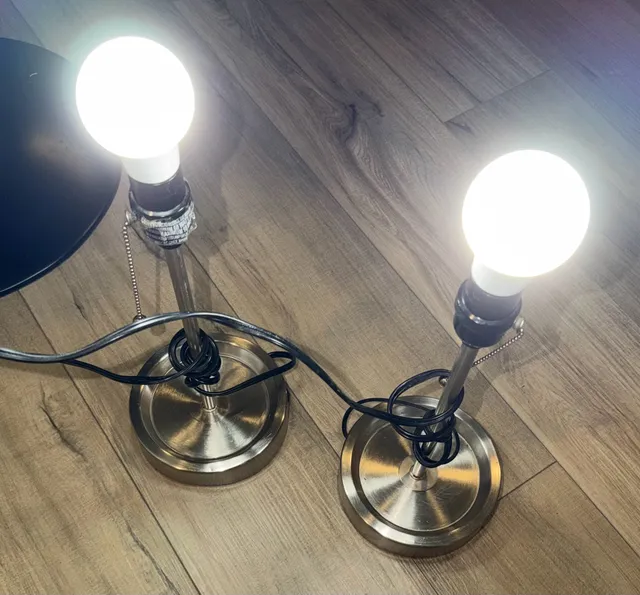 Howin HX-T2126 Brushed Nickel Table Lamp Set of 2