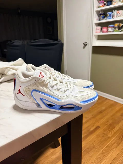 Nike Jordan Tatum 1 Sneakers White Blue Red Custom Archer AV