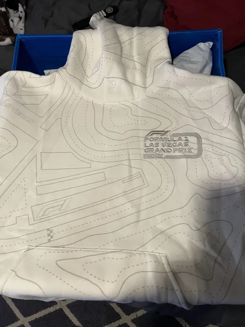 Formula 1 Las Vegas Grand Prix 2024 White Pullover Hoodie Map Print