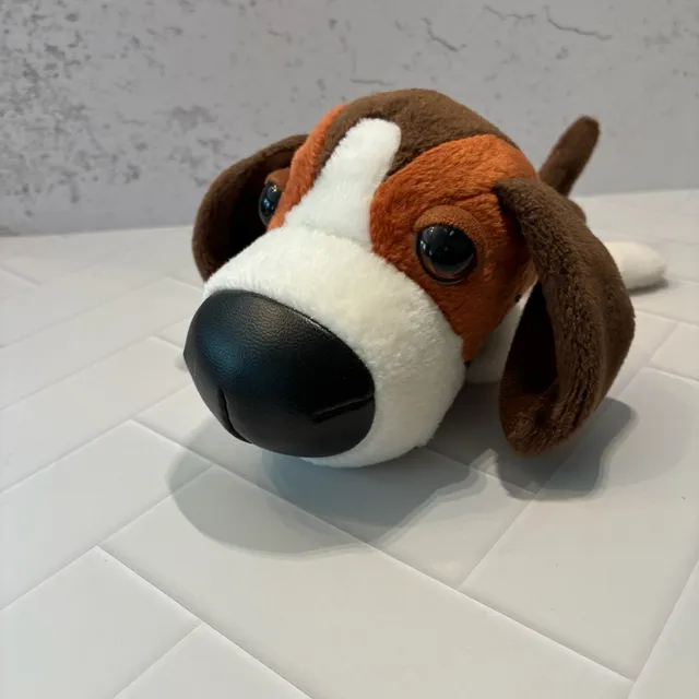 Basset Hound Plush Stuffed Animal Toy Brown White