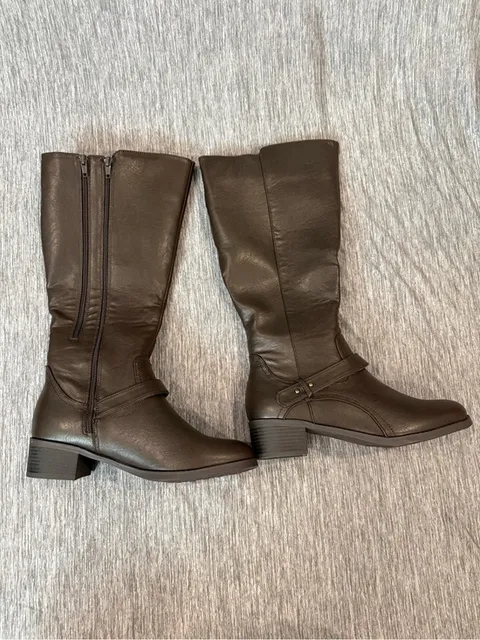 easy street Women's Tall Riding Boots in Dark Brown