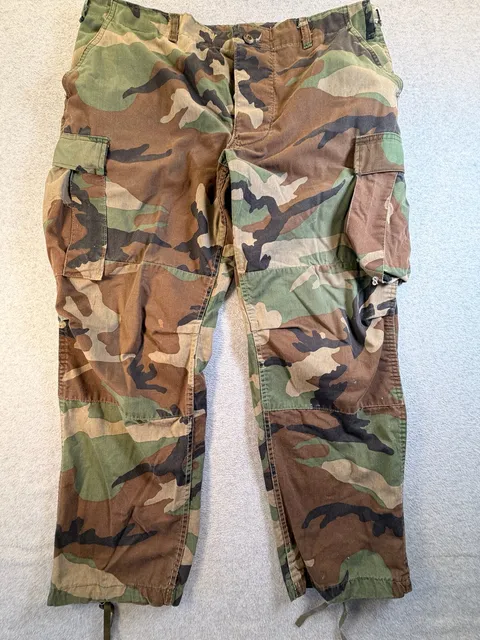 US Military Cargo Pants Woodland Camouflage Size 34x31
