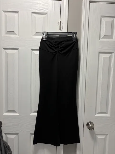 Shein Black Pants Ruched High Waisted