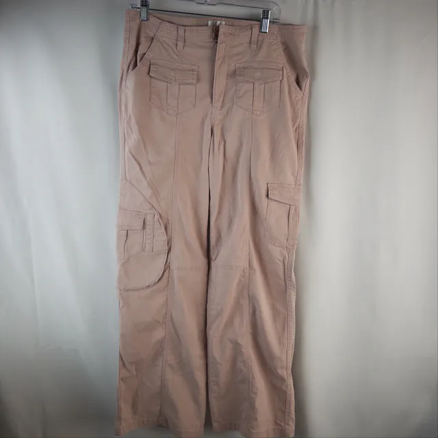 BBJ Cargo Pants Pink Cotton Utility Pocket Casual